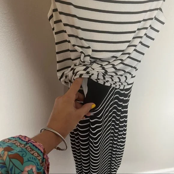 Bailey 44 Striped Cut Out Midi Dress - Picture 8 of 10